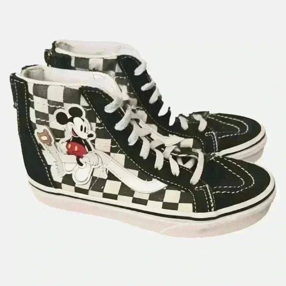 Disney x Sk8-Hi Zip Toddler 'Mickey Mouse' Checker Sneaker 1 - Picture 1 of 15